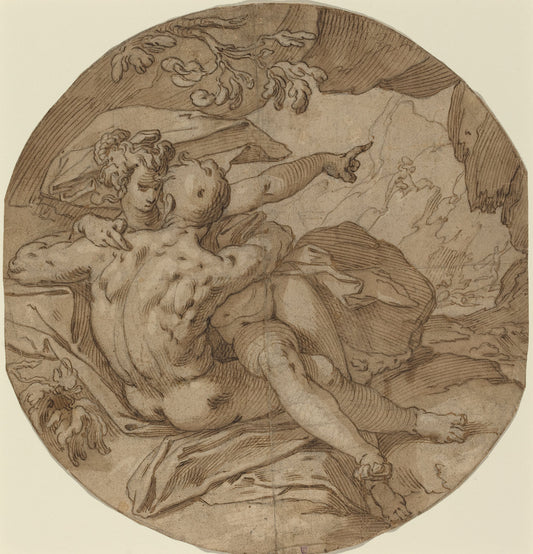 Acis and Galatea by Abraham Bloemaert (Dutch, 1566 - 1651), 16X12"(A3)Poster Print