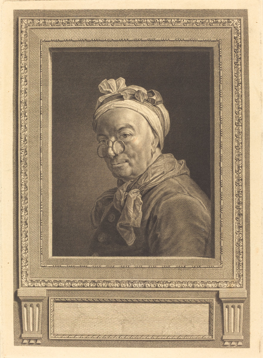 Jean Baptiste Simeon Chardin by Juste Chevillet after Jean Siméon Chardin (French, 1729 - 1790), 16X12"(A3)Poster Print