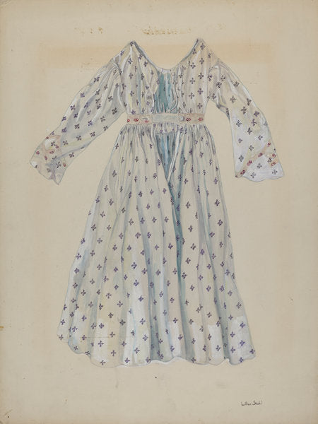 Doll's Dress by Lillian Stahl (American, active c. 1935), 16X12"(A3)Poster Print