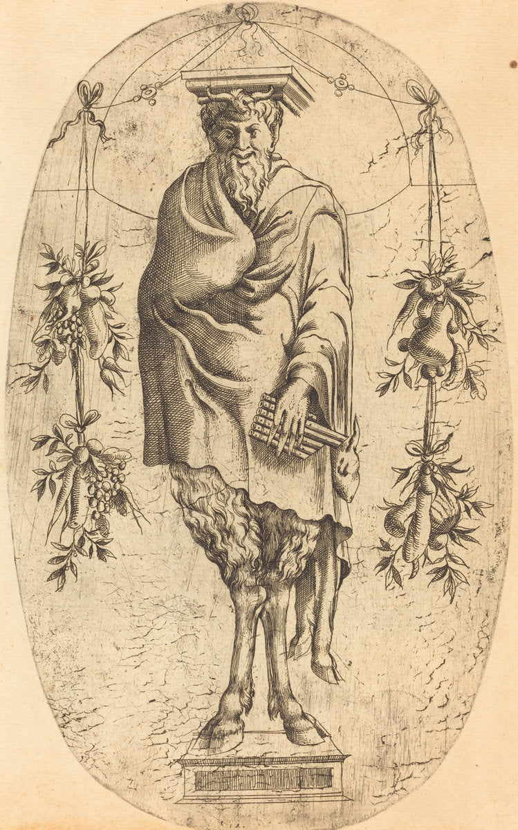 Pan by Jean Mignon (French, active 1543 - active c. 1545), 16X12"(A3)Poster Print