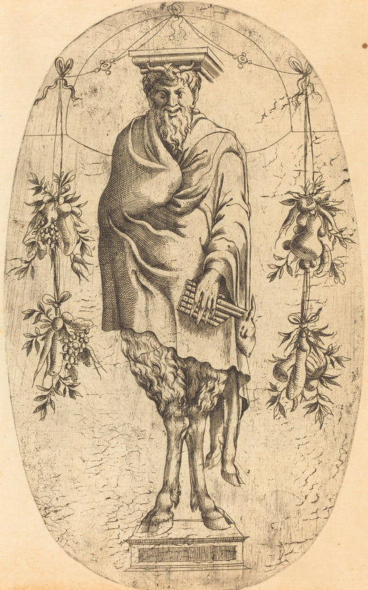 Pan by Jean Mignon (French, active 1543 - active c. 1545), 16X12"(A3)Poster Print