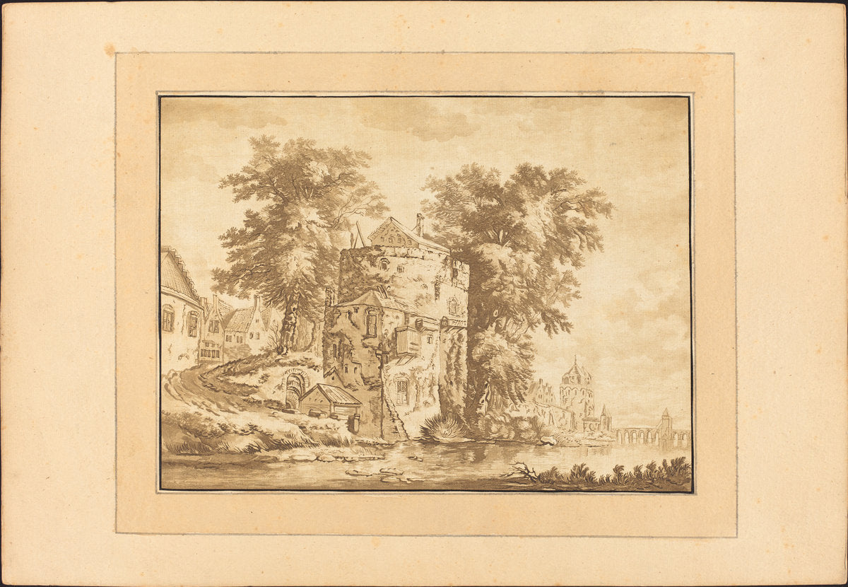 Dutch Landscape by Regina Katharina Quarry after Abraham Rademaker (German, c. 1762 - c. 1818), 16X12"(A3)Poster Print