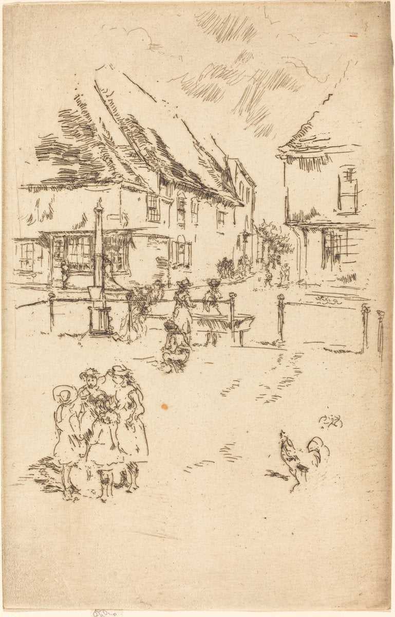 The Cock and the Pump by James McNeill Whistler (American, 1834 - 1903), 16X12"(A3)Poster Print
