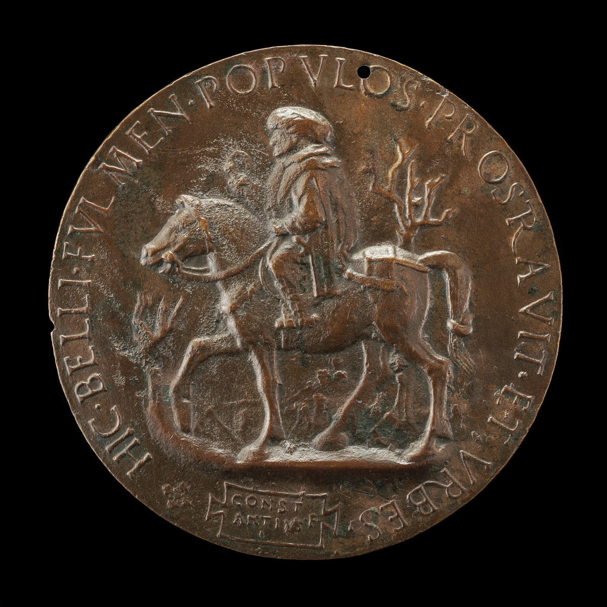 The Sultan Riding [reverse] by Costanzo da Ferrara (Neapolitan, c. 1450 - died after 1524), 16X12"(A3)Poster Print