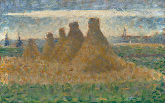 Haystacks by Georges Seurat (French, 1859 - 1891), 16X12"(A3)Poster Print