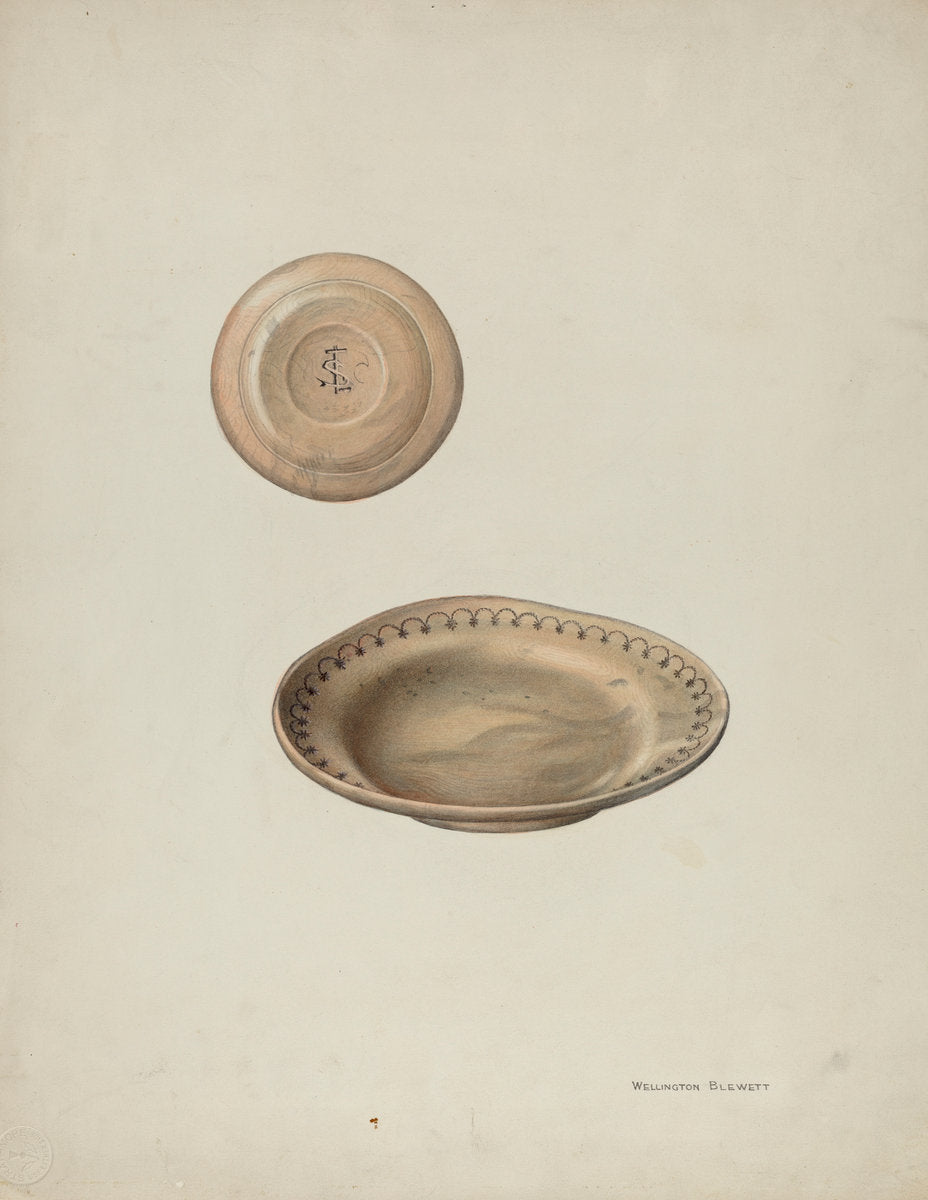 Plate Treen by Wellington Blewett (American, active c. 1935), 16X12"(A3)Poster Print
