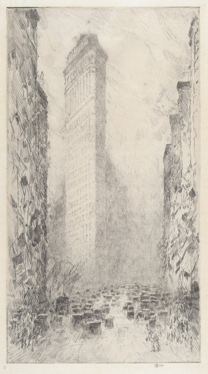 Washington's Birthday—Fifth Avenue & 23rd Street by Childe Hassam (American, 1859 - 1935), 16X12"(A3)Poster Print