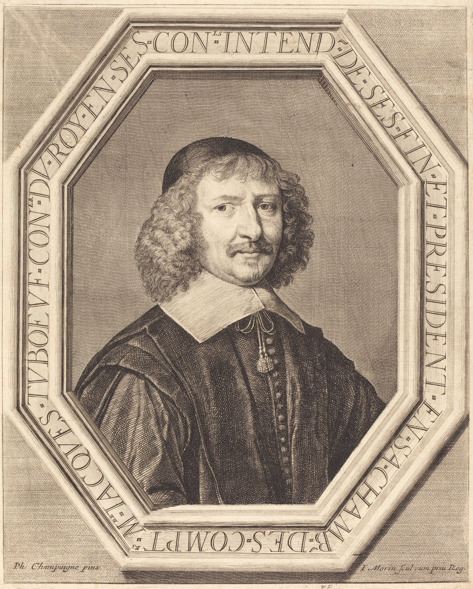 Jacques Tuboeuf by Jean Morin after Philippe de Champaigne (French, c. 1600 - 1650), 16X12"(A3)Poster Print