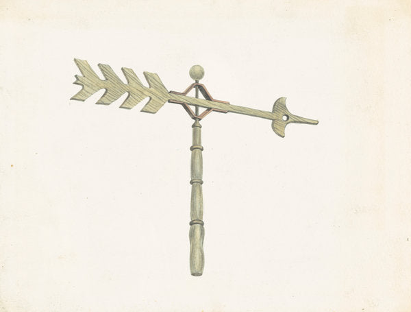 Weather Vane by Frank Eiseman (American, active c. 1935), 16X12"(A3)Poster Print