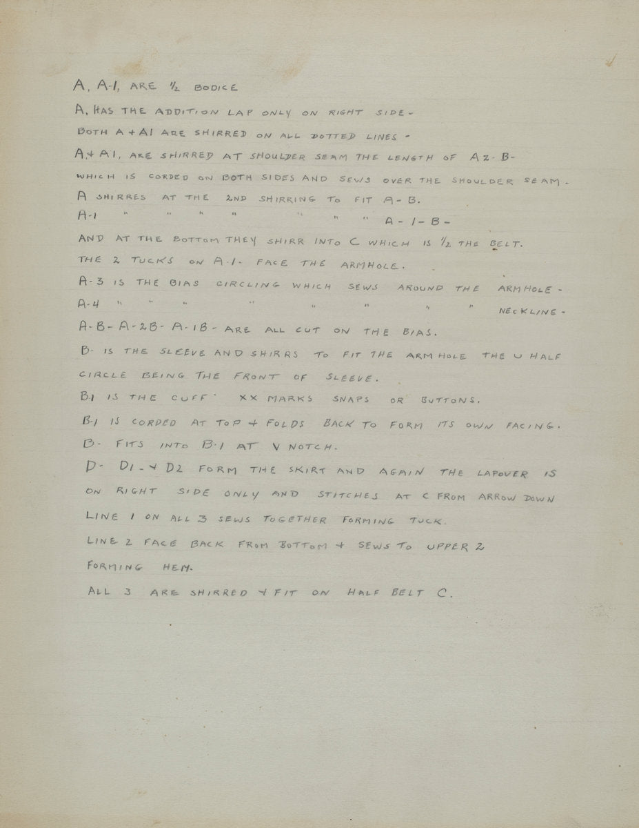 Description of a Girl's Dress by Nancy Crimi (American, active c. 1935), 16X12"(A3)Poster Print