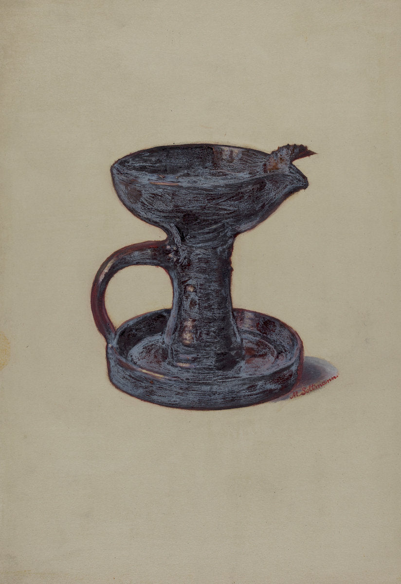 Lard Lamp by Max Soltmann (American, active c. 1935), 16X12"(A3)Poster Print