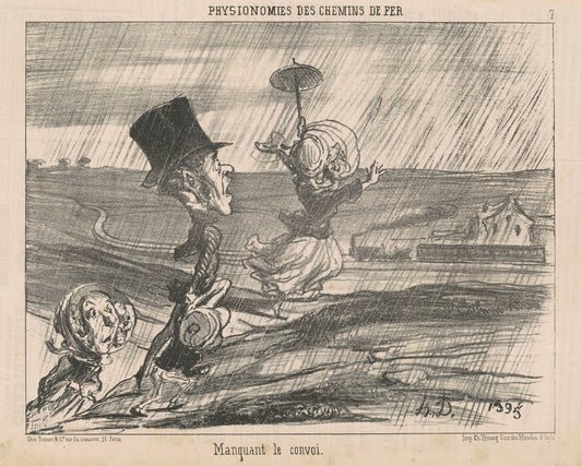 Manquant le convoi by Honoré Daumier (French, 1808 - 1879), 16X12"(A3)Poster Print