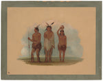 Three Walla Walla Indians by George Catlin (American, 1796 - 1872), 16X12"(A3)Poster Print