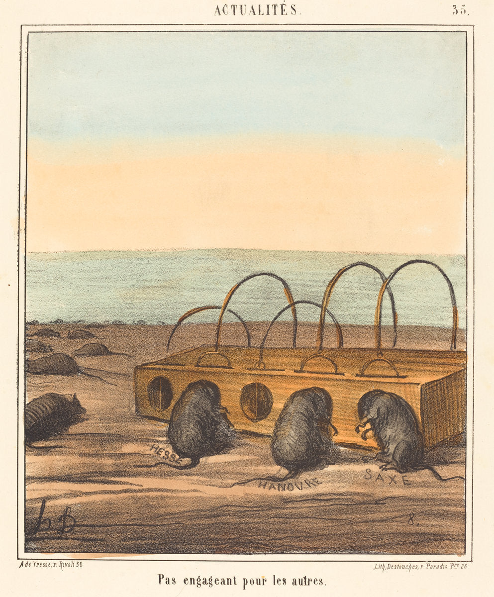 Pas engageant pour les autres (Unenticing for the Others) by Honoré Daumier (French, 1808 - 1879), 16X12"(A3)Poster Print