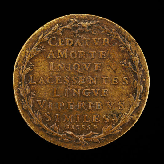 Inscription in a Laurel Wreath [reverse] by Master I.A.V.F. (Venetian, active 16th century), 16X12"(A3)Poster Print