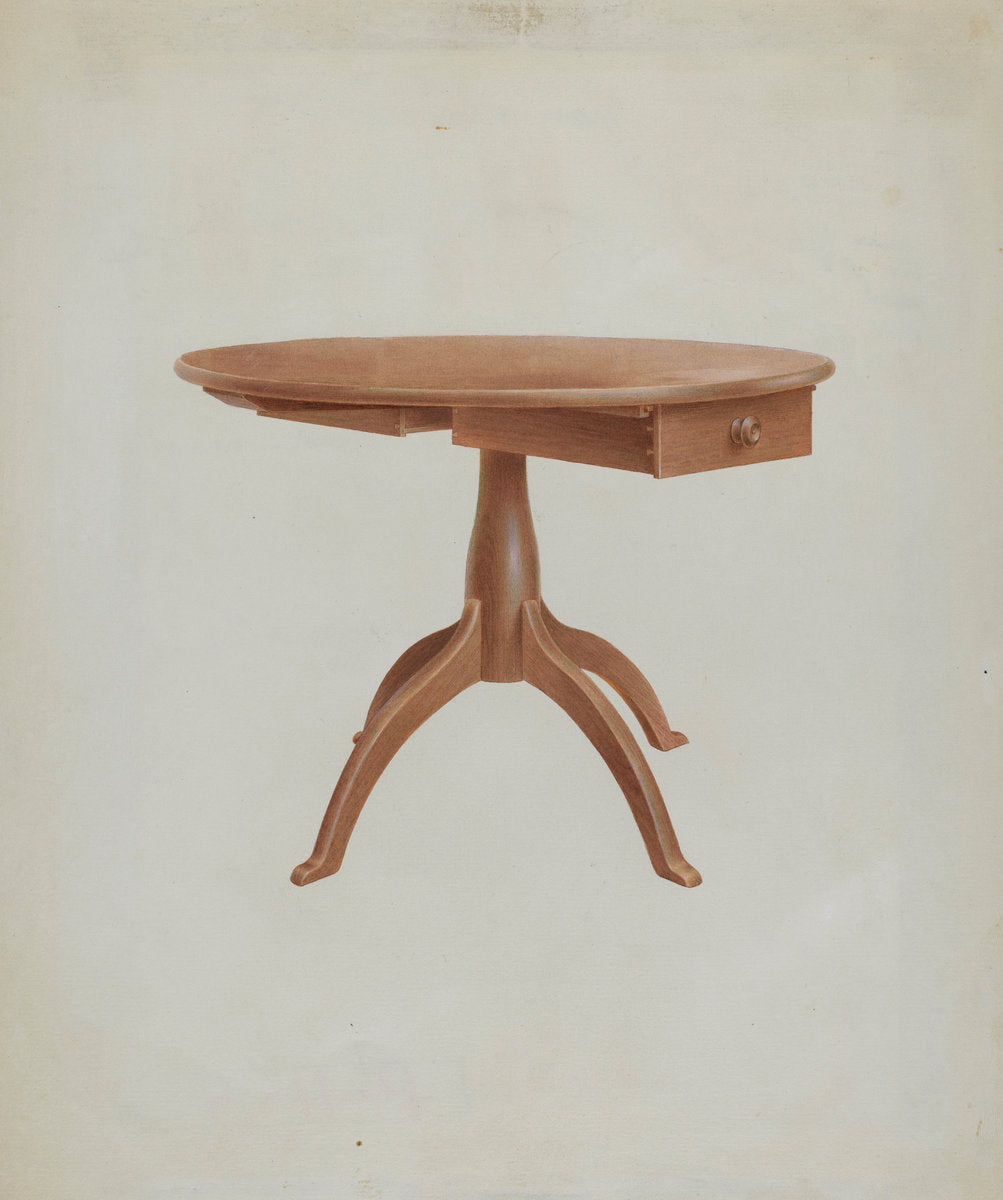 Shaker Round Table by Alfred H. Smith (American, active c. 1935), 16X12"(A3)Poster Print