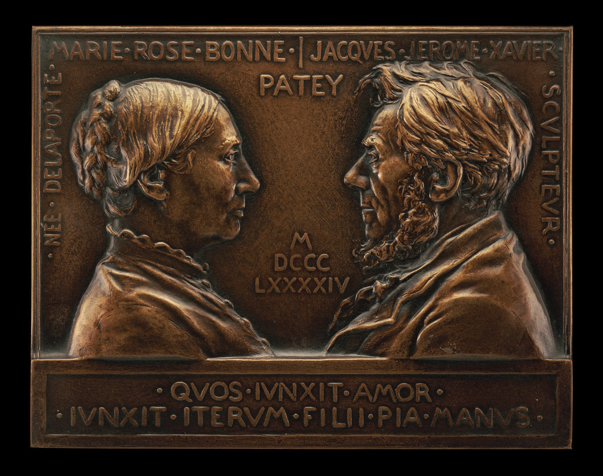 Portrait of the Artist's Parents, Marie-Rose-Bonne Delaporte Patey and Jacques-Jérôme-Xavier Patey by Henri-Auguste-Jules Patey (French, 1855 - 1930), 16X12"(A3)Poster Print