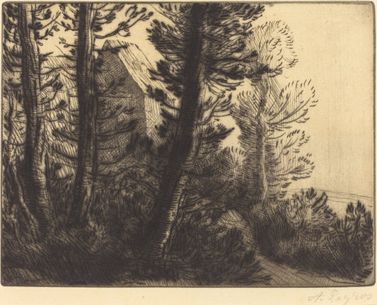 Guardhouse (La maison du garde) by Alphonse Legros (French, 1837 - 1911), 16X12"(A3)Poster Print