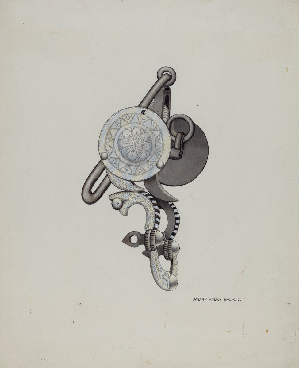 Ring Bit by Harry Mann Waddell (American, active c. 1935), 16X12"(A3)Poster Print
