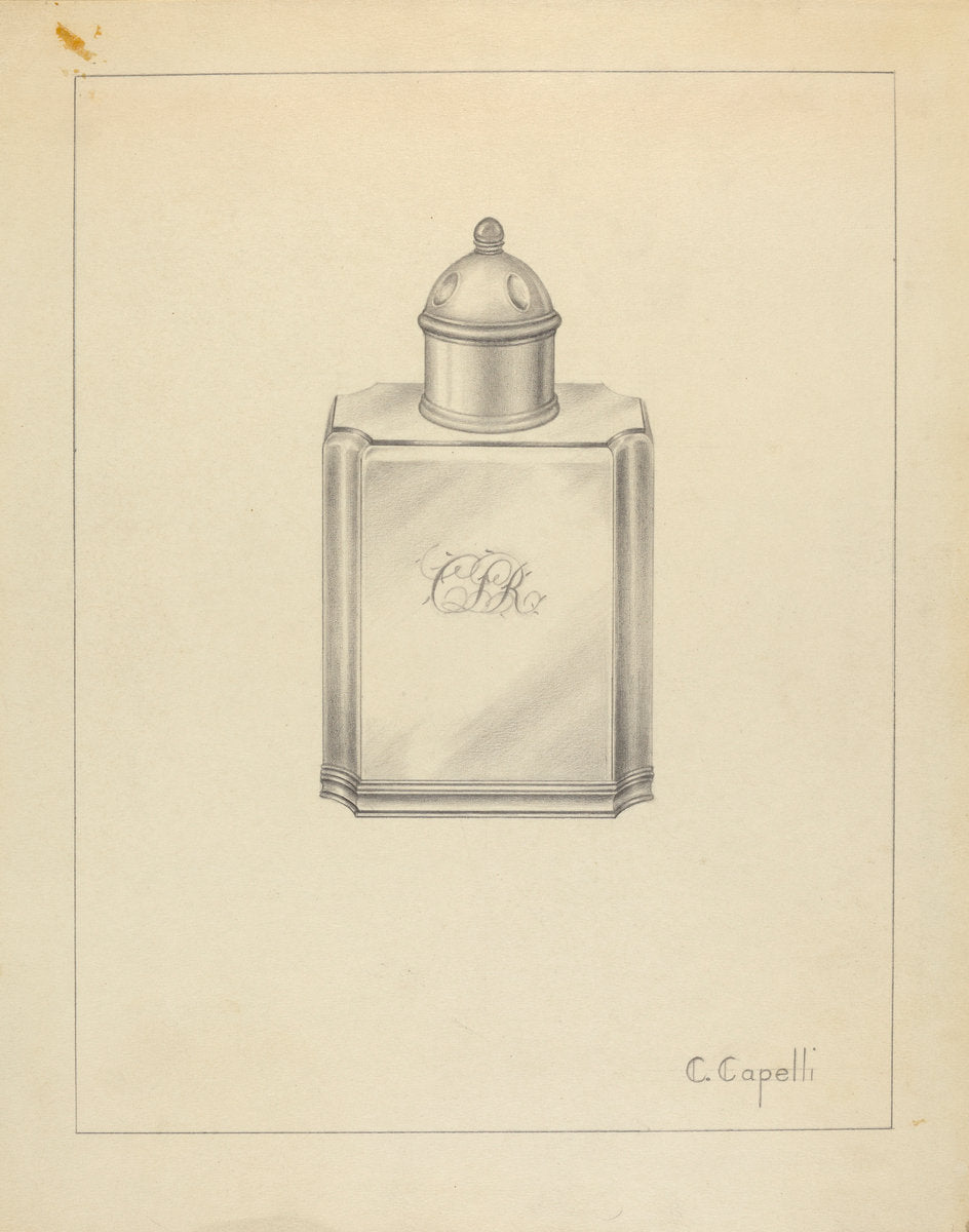 Silver Tea Caddy by Hester Duany (American, 1891 - 1964), 16X12"(A3)Poster Print