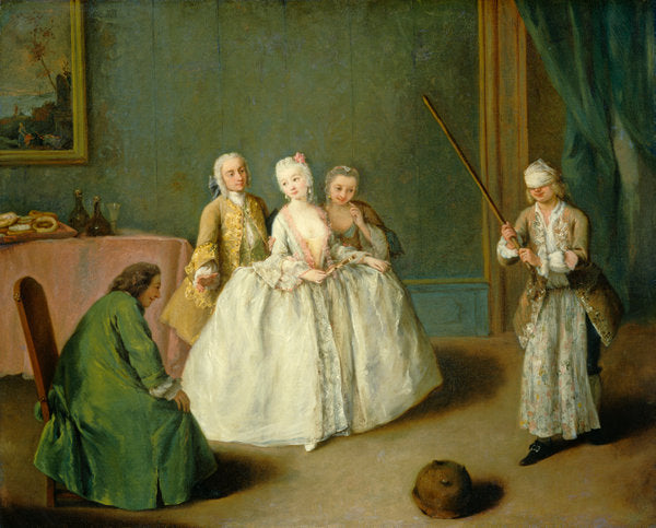 The Game of the Cooking Pot by Pietro Longhi (Italian, 1702 - 1785), 16X12"(A3)Poster Print