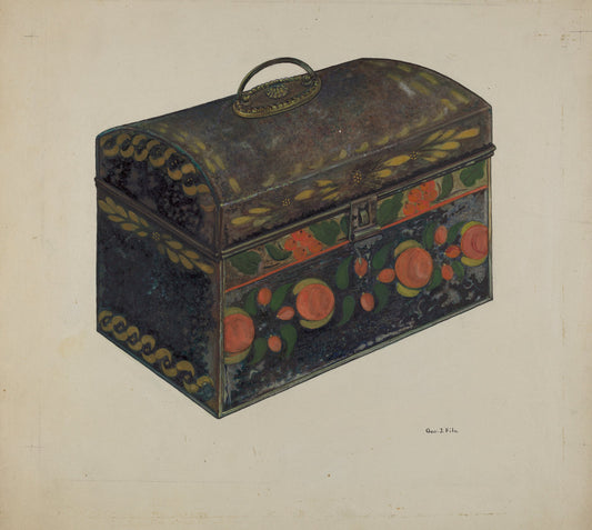 Tin Oblong Box by George File (American, active c. 1935), 16X12"(A3)Poster Print