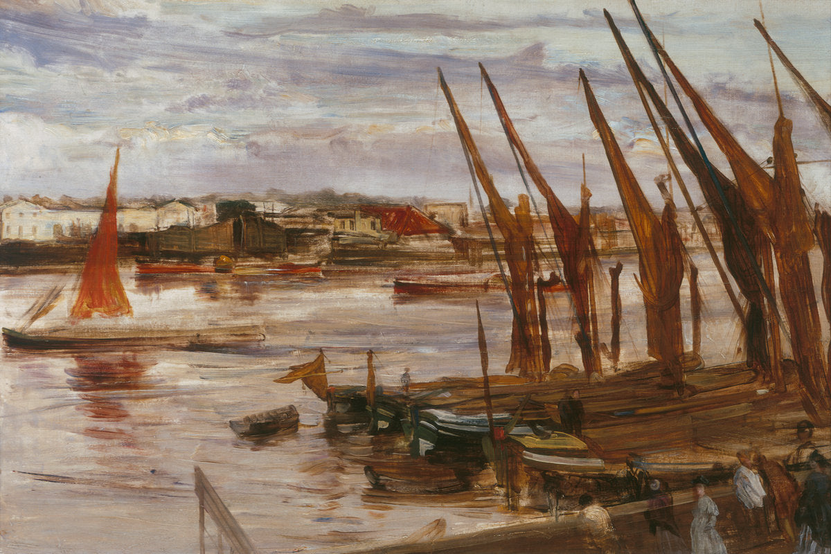 Battersea Reach by James McNeill Whistler (American, 1834 - 1903), 16X12"(A3)Poster Print