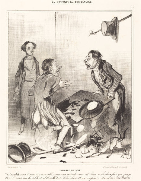 5 heures du soir by Honoré Daumier (French, 1808 - 1879), 16X12"(A3)Poster Print