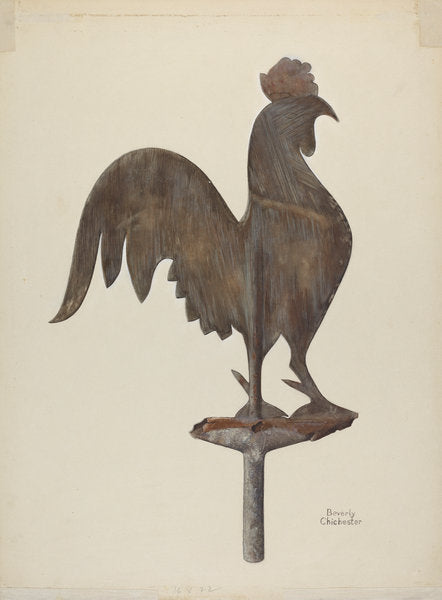 Weather Vane by Beverly Chichester (American, active c. 1935), 16X12"(A3)Poster Print