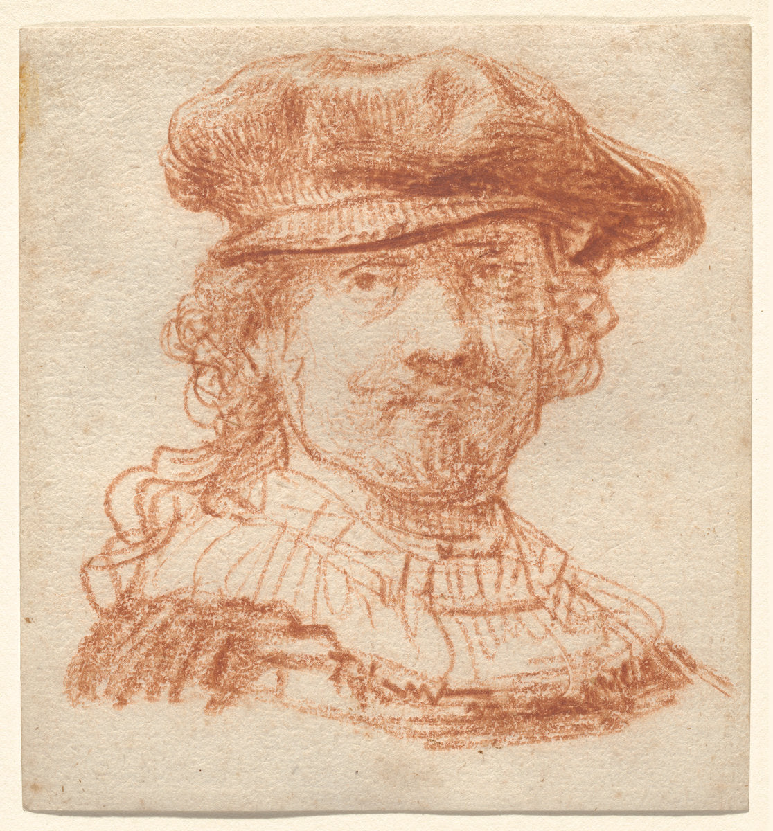 Self-Portrait by Rembrandt van Rijn (Dutch, 1606 - 1669), 16X12"(A3)Poster Print