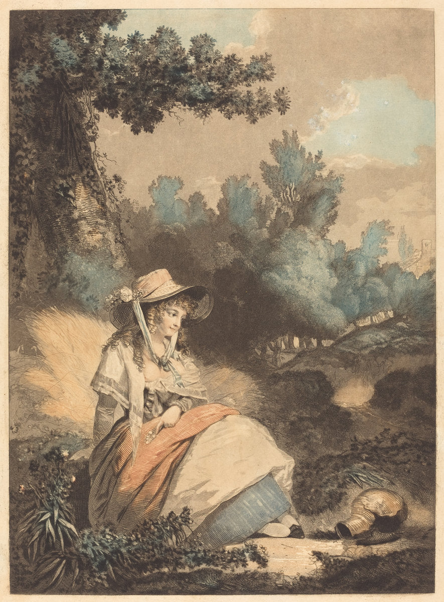 Pauvre Annette by Philibert-Louis Debucourt (French, 1755 - 1832), 16X12"(A3)Poster Print