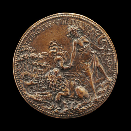 Lion and Fury with Torches [reverse] by Guillaume Dupré (French, c. 1574 - 1642), 16X12"(A3)Poster Print