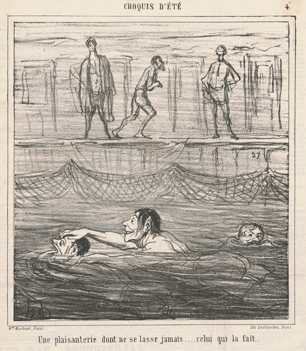 Une plaisanterie dont ne se lasse ... by Honoré Daumier (French, 1808 - 1879), 16X12"(A3)Poster Print