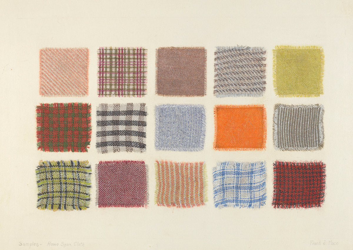 Factory Cloth Samples by Frank J. Mace (American, active c. 1935), 16X12"(A3)Poster Print