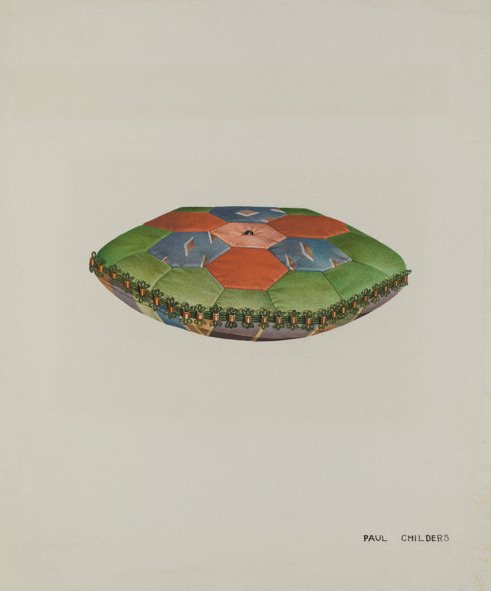 Shaker Pin Cushion by William Paul Childers (American, active c. 1935), 16X12"(A3)Poster Print