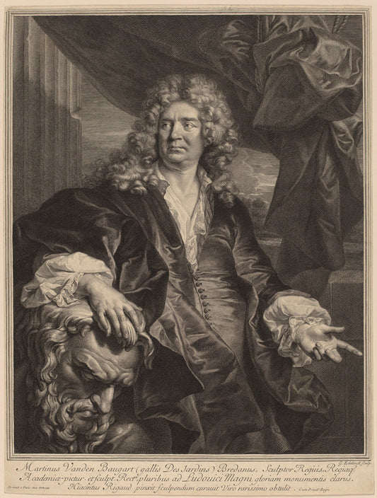 Martin Desjardins by Gerard Edelinck after Hyacinthe Rigaud (Flemish, 1640 - 1707), 16X12"(A3)Poster Print