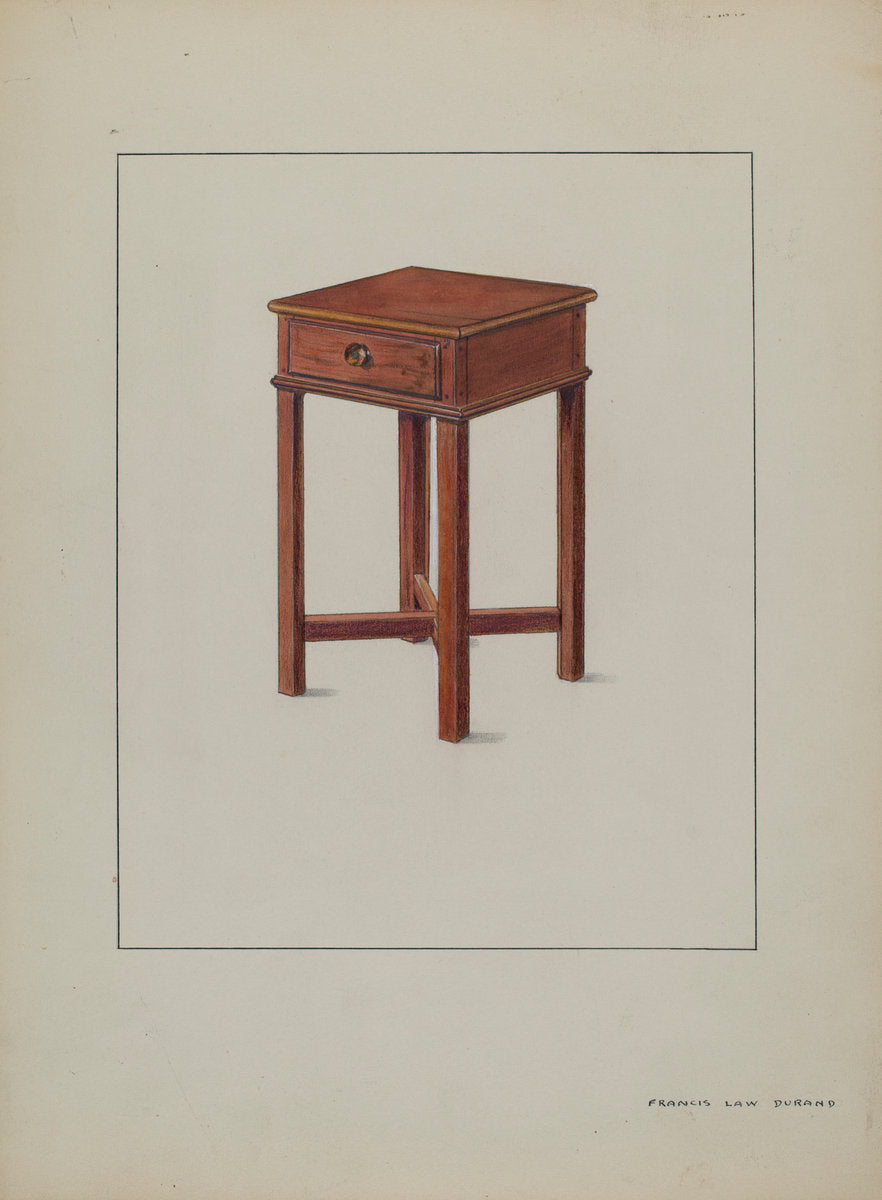 Table (Occasional) by Francis Law Durand (American, active c. 1935), 16X12"(A3)Poster Print