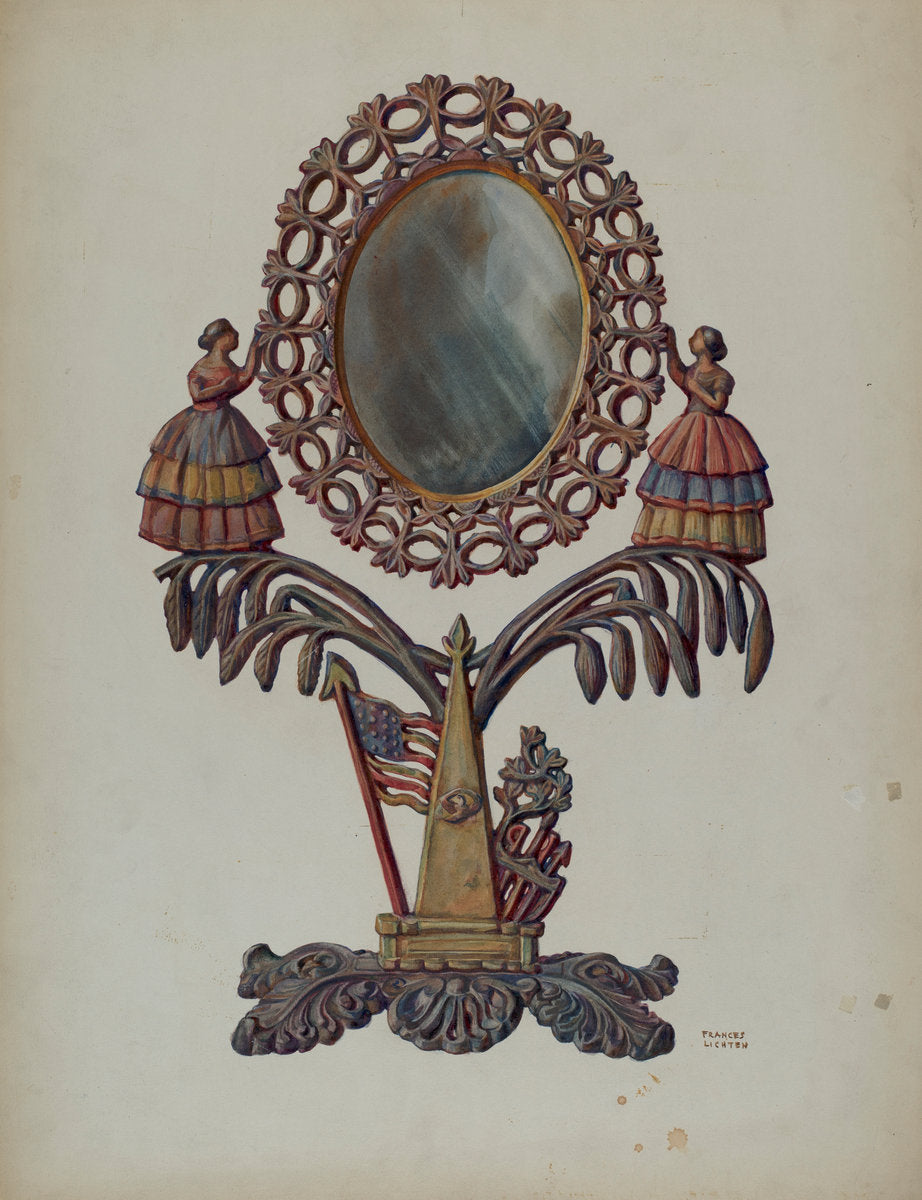Mirror by Frances Lichten (American, active c. 1935), 16X12"(A3)Poster Print