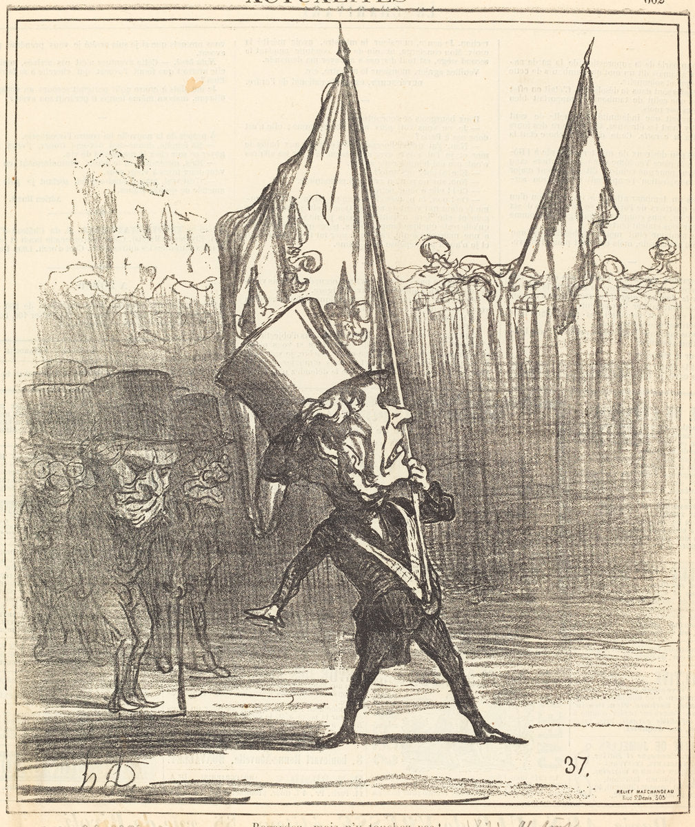 Regardez, mais n'y touchez pas! by Honoré Daumier (French, 1808 - 1879), 16X12"(A3)Poster Print