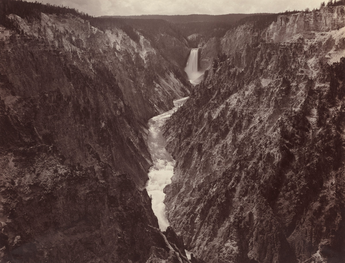 Grand Canyon of the Yellowstone and Falls by F. Jay Haynes (American, 1853 - 1921), 16X12"(A3)Poster Print