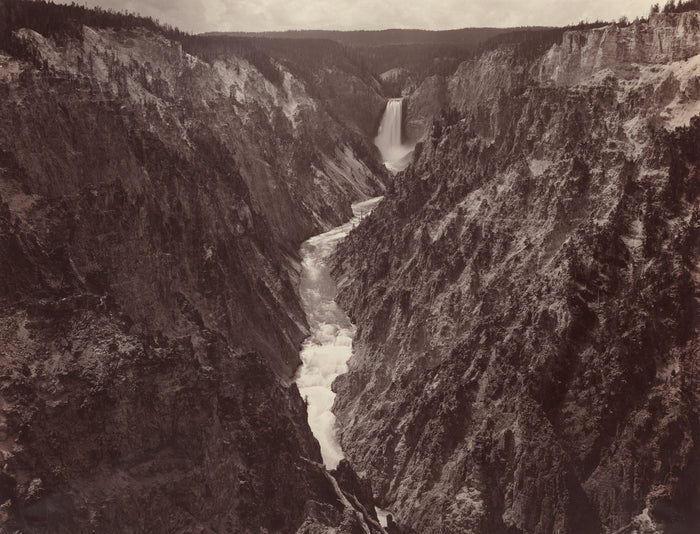 Grand Canyon of the Yellowstone and Falls by F. Jay Haynes (American, 1853 - 1921), 16X12