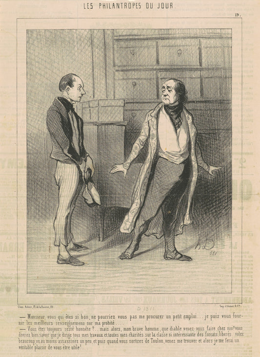 Monsieur vous qui êtes si bon ... by Honoré Daumier (French, 1808 - 1879), 16X12"(A3)Poster Print