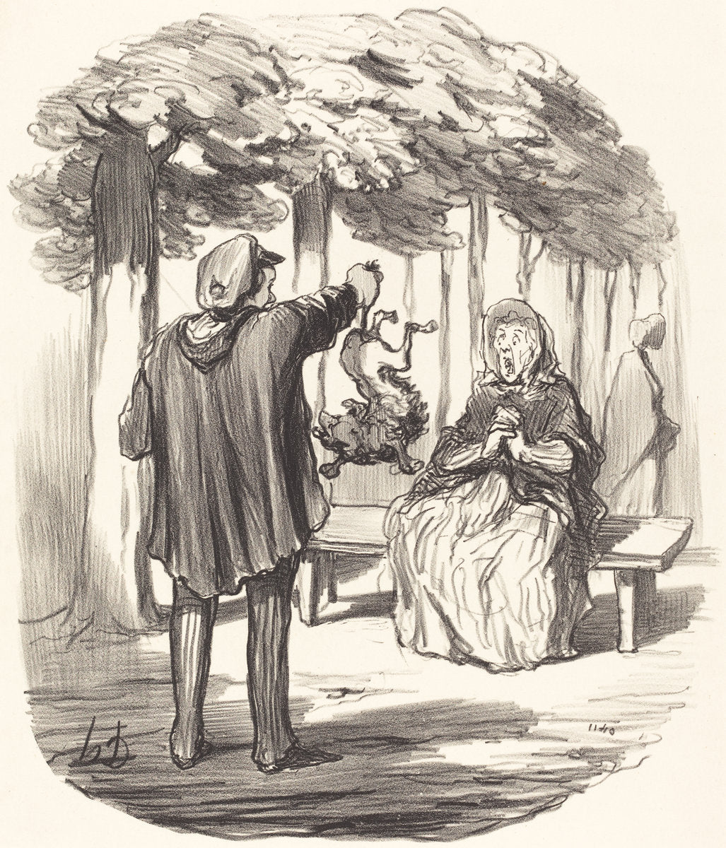 C'est t'y a vous c'hien la? by Honoré Daumier (French, 1808 - 1879), 16X12"(A3)Poster Print