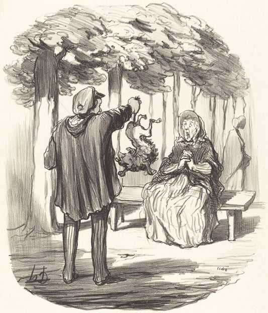 C'est t'y a vous c'hien la? by Honoré Daumier (French, 1808 - 1879), 16X12"(A3)Poster Print