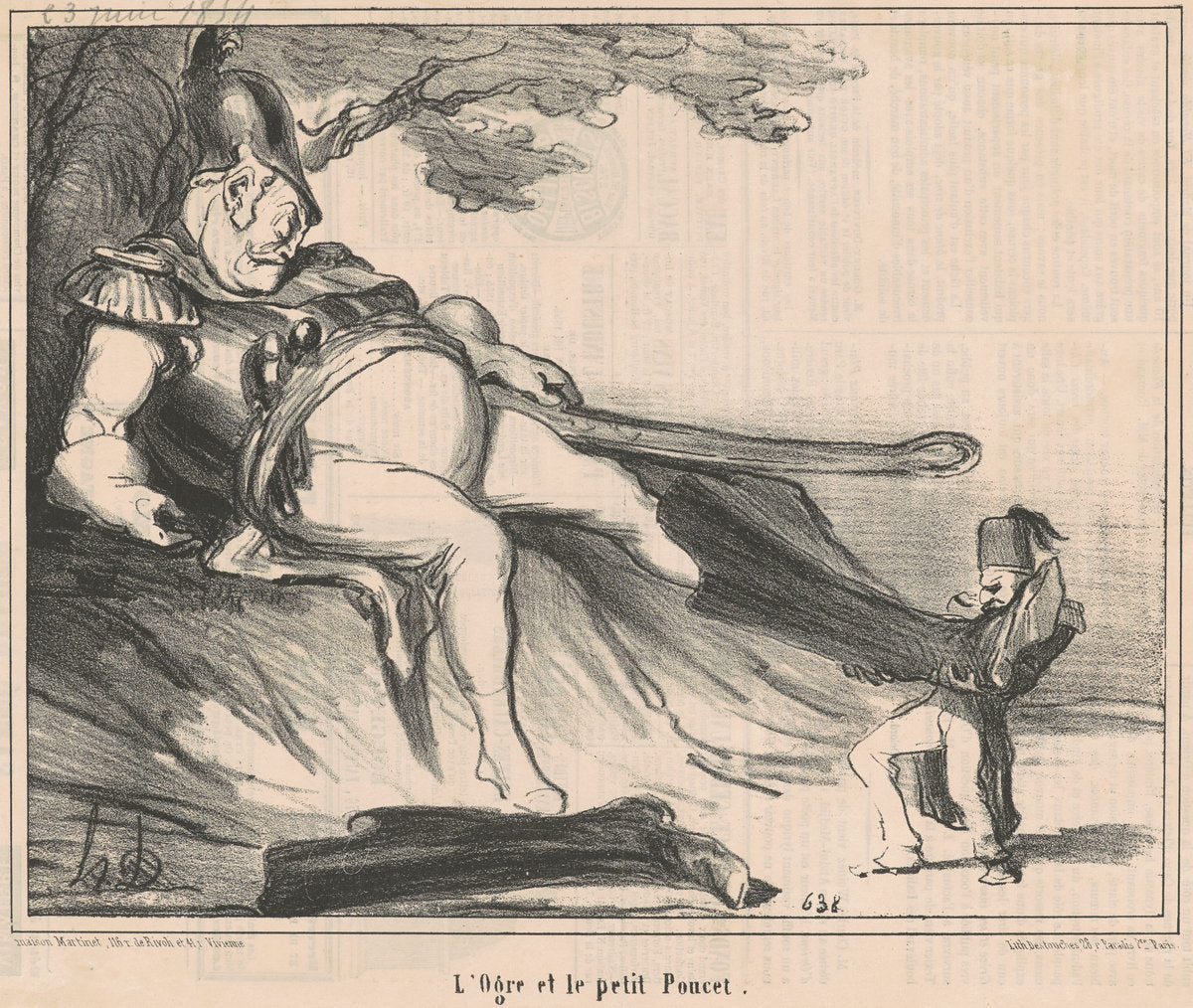 L'ogre et le petit poucet by Honoré Daumier (French, 1808 - 1879), 16X12"(A3)Poster Print