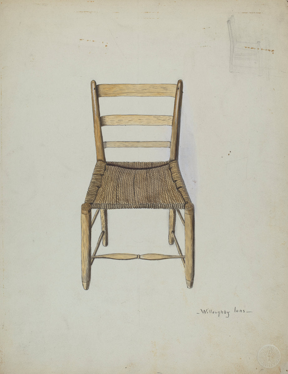 Chair by Willoughby Ions (American, active c. 1935), 16X12"(A3)Poster Print