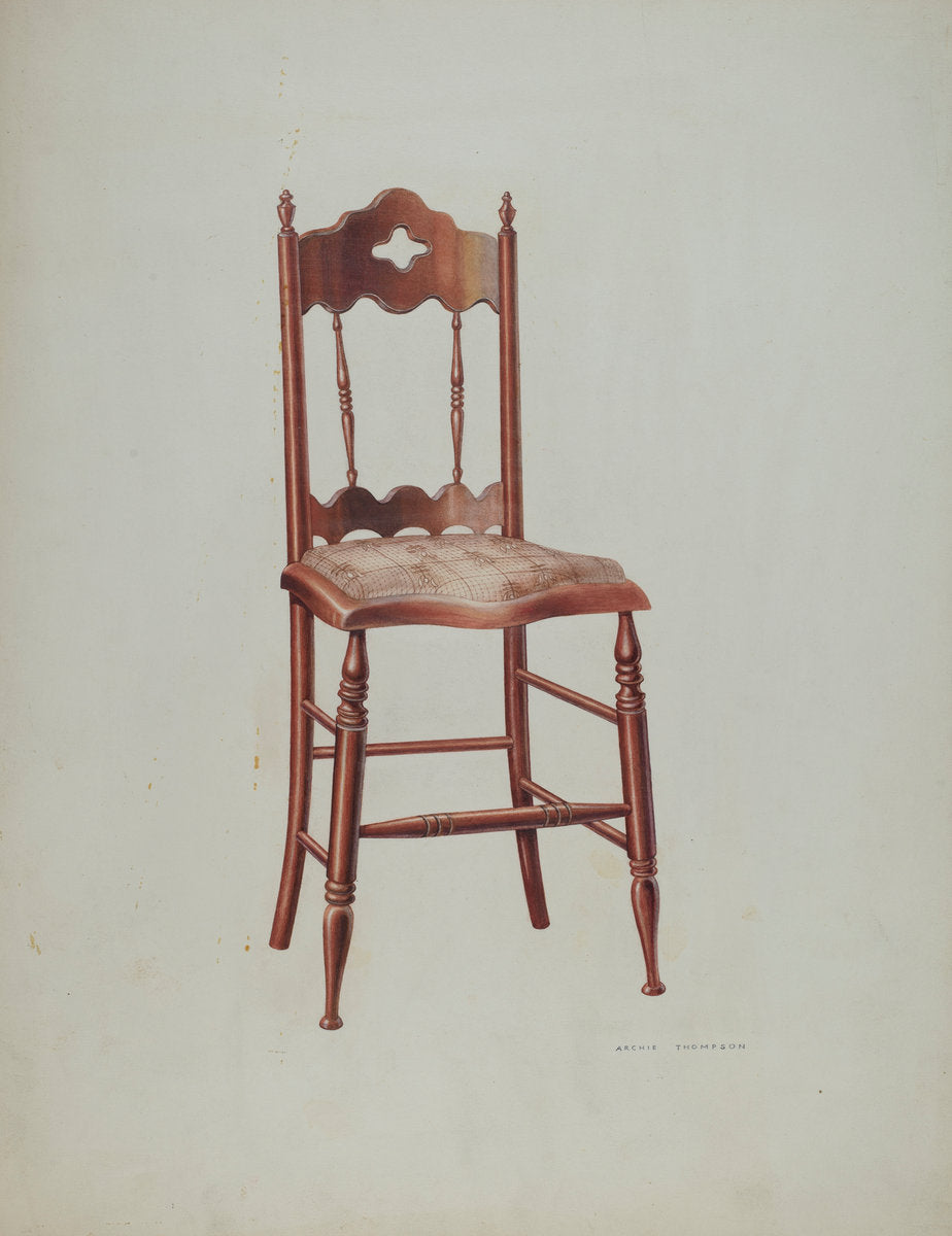 Chair by Archie Thompson (American, active c. 1935), 16X12"(A3)Poster Print