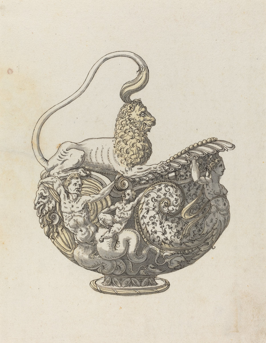 Fancy Pitcher by Erasmus Hornick (German, mentioned 1555 - 1583), 16X12"(A3)Poster Print