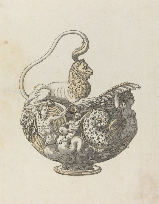 Fancy Pitcher by Erasmus Hornick (German, mentioned 1555 - 1583), 16X12"(A3)Poster Print