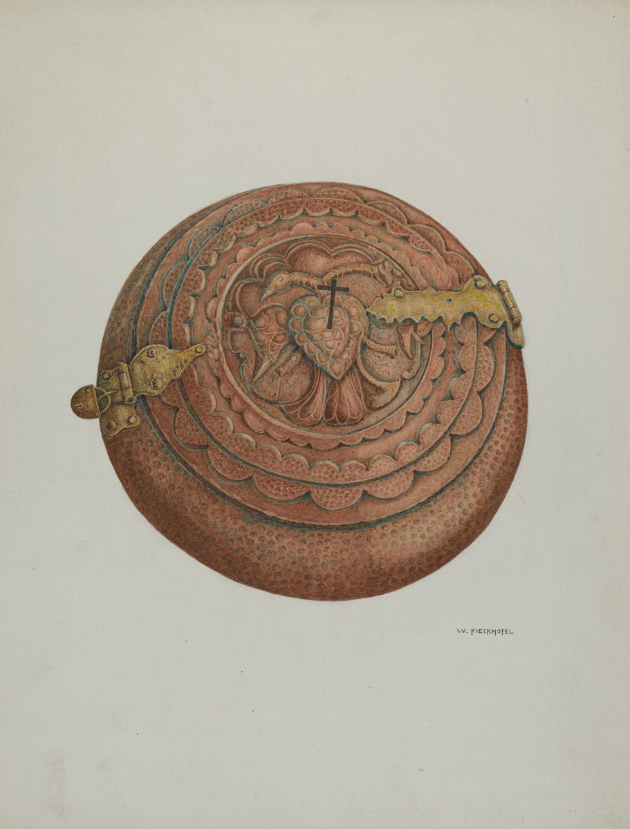 Baptismal Font by William Kieckhofel (American, active c. 1935), 16X12"(A3)Poster Print